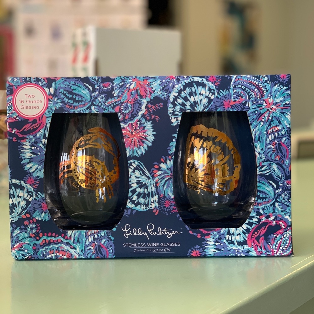 New Lilly Pulitzer Wine Glasses